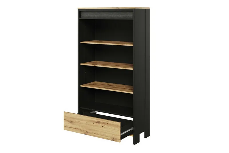 Rathmore Bokhylla 72 cm i Ek - Svart - Förvaring - Hylla - Bokhylla