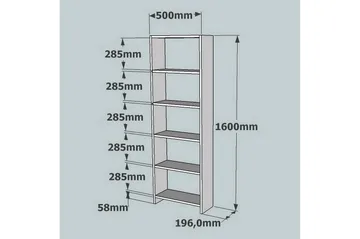 Rinorea Bokhylla 160 cm i Ek - Brun - Förvaring - Hylla - Bokhylla