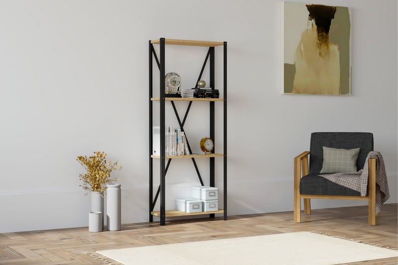 Rinorea Bokhylla 60x149,5 cm - Blå - Förvaring - Hylla - Bokhylla