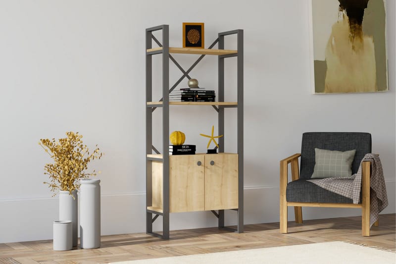 Rinorea Bokhylla 64x160 cm - Blå - Förvaring - Hylla - Bokhylla