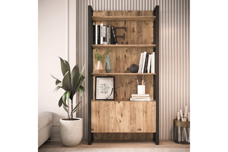 Rinorea Bokhylla 90x180 cm - Grön - Förvaring - Hylla - Bokhylla