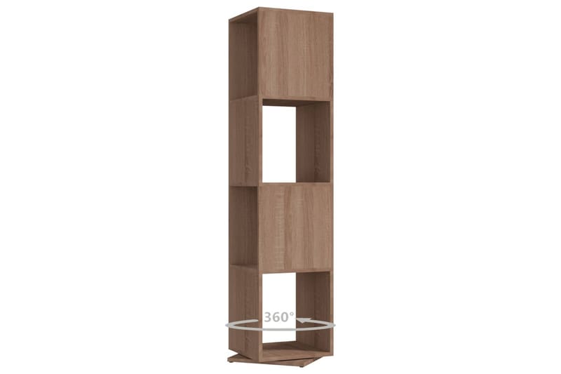 Roterande hylla sonoma-ek 34,5x34,5x147,5 cm spånskiva - Ek - Förvaring - Hylla - Bokhylla