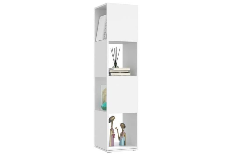 Roterande hylla vit 34,5x34,5x147,5 cm spånskiva - Vit - Förvaring - Hylla - Bokhylla