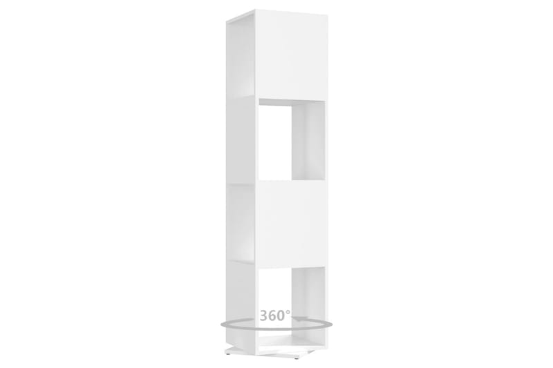 Roterande hylla vit 34,5x34,5x147,5 cm spånskiva - Vit - Förvaring - Hylla - Bokhylla