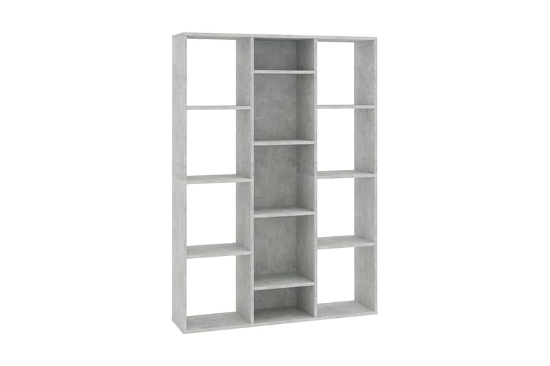 Rumsavdelare/bokhylla betonggrå 100x24x140 cm spånskiva - Grå - Förvaring - Hylla - Bokhylla