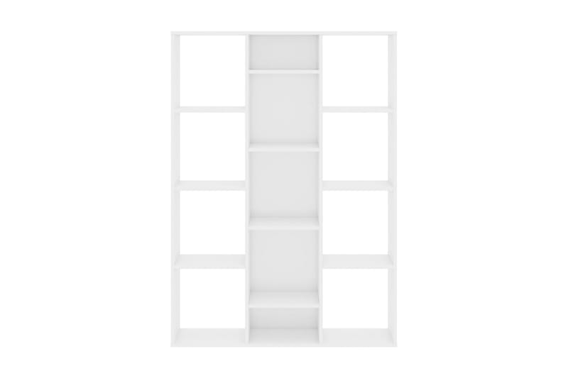 Rumsavdelare/bokhylla vit högglans 100x24x140 cm spånskiva - Vit - Bokhylla