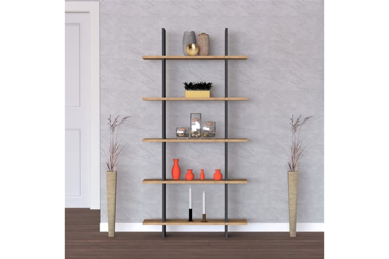 Sagallos Bokhylla 80x20 cm 5 Hyllor - Blå/Antracit - Förvaring - Hylla - Bokhylla