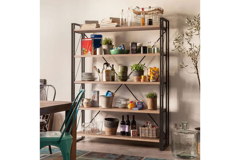 Sapphira Bokhylla - Trä/Svart - Förvaring - Hylla - Bokhylla