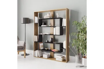 Schmand Bokhylla 120 cm - Svart|Ek - Förvaring - Hylla - Bokhylla