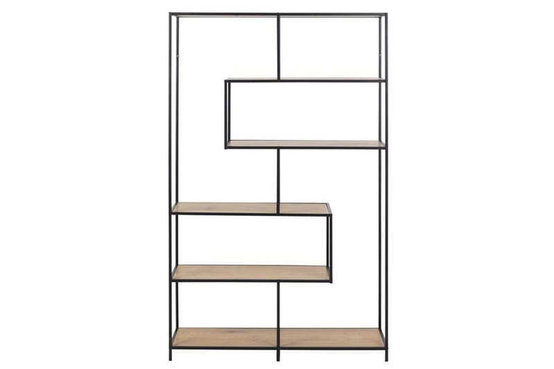 Seaford Hylla 114x35x185 cm Ek/Svart, undefined