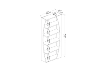 Selge Bokhylla 63,6 cm i Ek - Vit - Förvaring - Hylla - Bokhylla