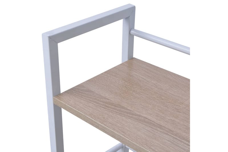 Skrivbord med bokhylla 4 hyllor ek - Brun - Förvaring - Hylla - Bokhylla