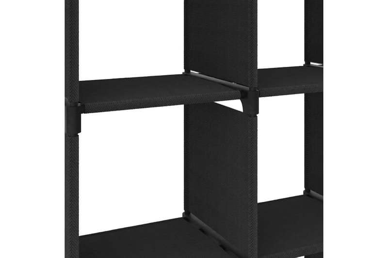 Stående hylla med 15 kuber 103x30x175,5 cm tyg - Svart - Förvaring - Hylla - Bokhylla