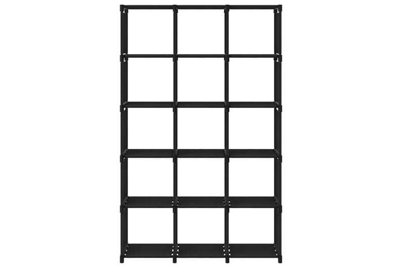 Stående hylla med 15 kuber 103x30x175,5 cm tyg - Svart - Förvaring - Hylla - Bokhylla