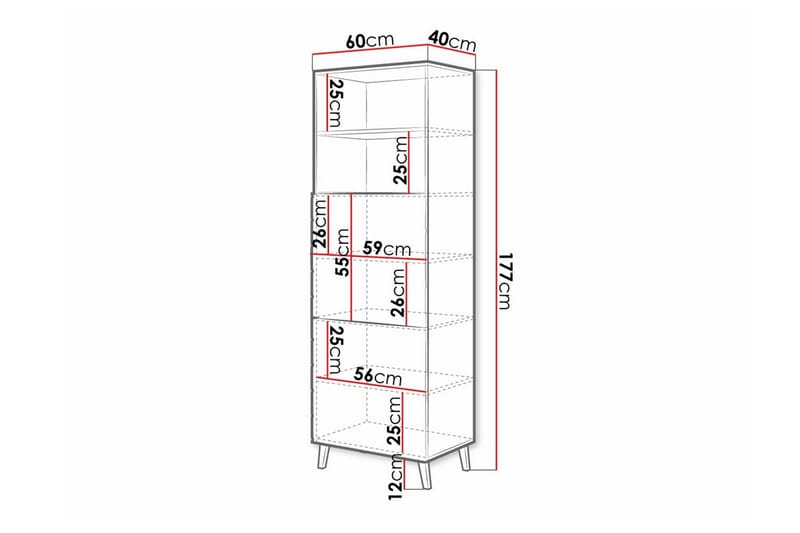 Strontian Bokhylla 60x40 cm Scandinavian Choice White - Förvaring - Hylla - Bokhylla