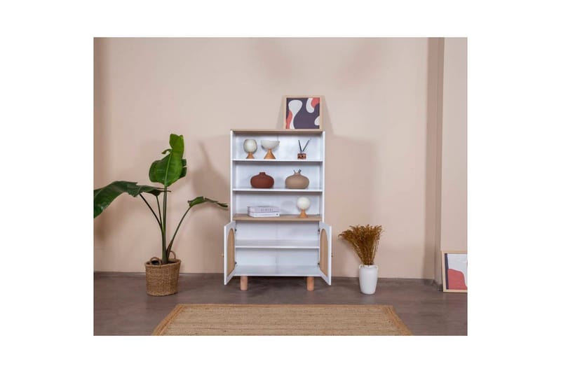 Bokhylla Terra Vit / Ek - Vit - Förvaring - Hylla - Bokhylla