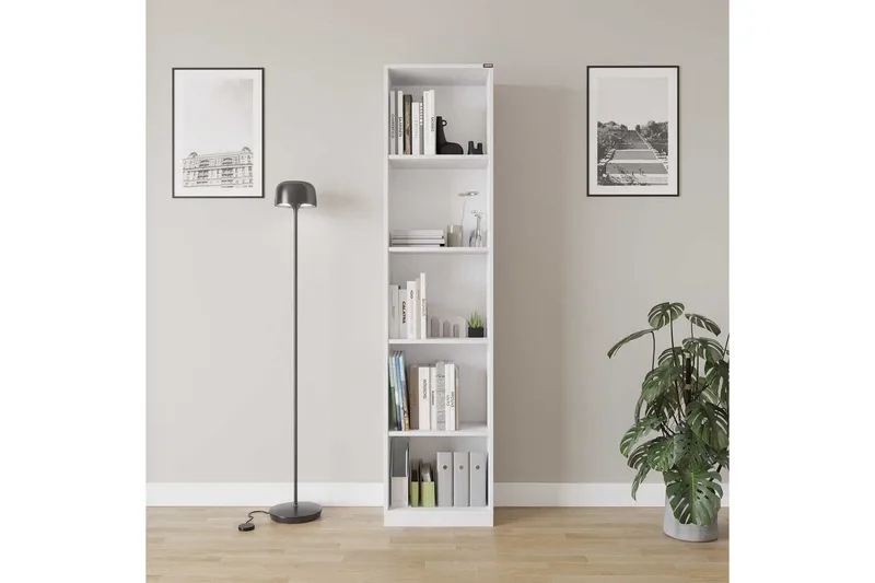 Bokhylla Ticoman Vit - Vit - Förvaring - Hylla - Bokhylla