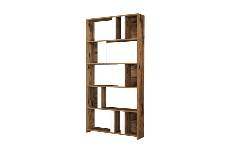 Timiza Bokhylla 90 cm med 5 Hyllor i Valnöt - Valnötsbrun - Förvaring - Hylla - Bokhylla