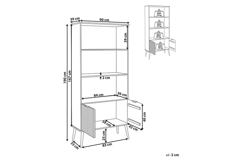 Bokhylla Timmins - Förvaring - Hylla - Bokhylla