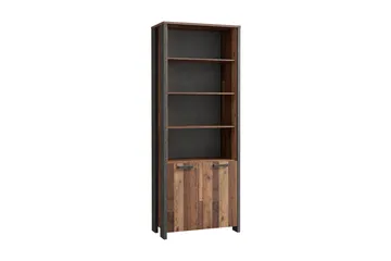 Torelles Bokhylla 87x220 cm - Brun/Grå - Förvaring - Hylla - Bokhylla