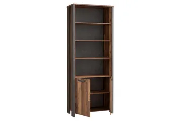 Torelles Bokhylla 87x220 cm - Brun/Grå - Förvaring - Hylla - Bokhylla