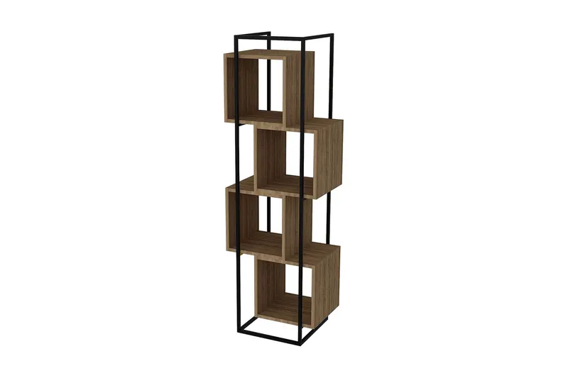 Tosches Bokhylla 52 cm, Valnöt|Svart