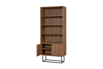 Vernavola Bokhylla 80x36 cm 3 Hyllor - Mörkbrun/Svart - Förvaring - Hylla - Bokhylla