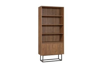 Vernavola Bokhylla 80x36 cm 3 Hyllor - Mörkbrun/Svart - Förvaring - Hylla - Bokhylla