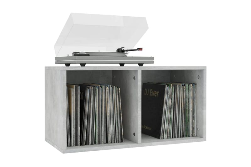 Vinylhylla betonggrå 71x34x36 cm spånskiva - Grå - Förvaring - Hylla - Bokhylla