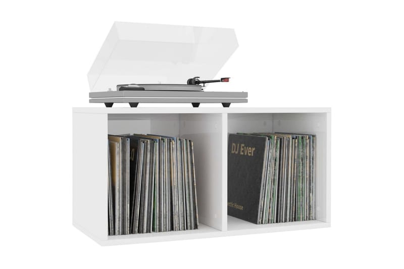Vinylhylla högglans vit 71x34x36 cm spånskiva - Vit - Förvaring - Hylla - Bokhylla