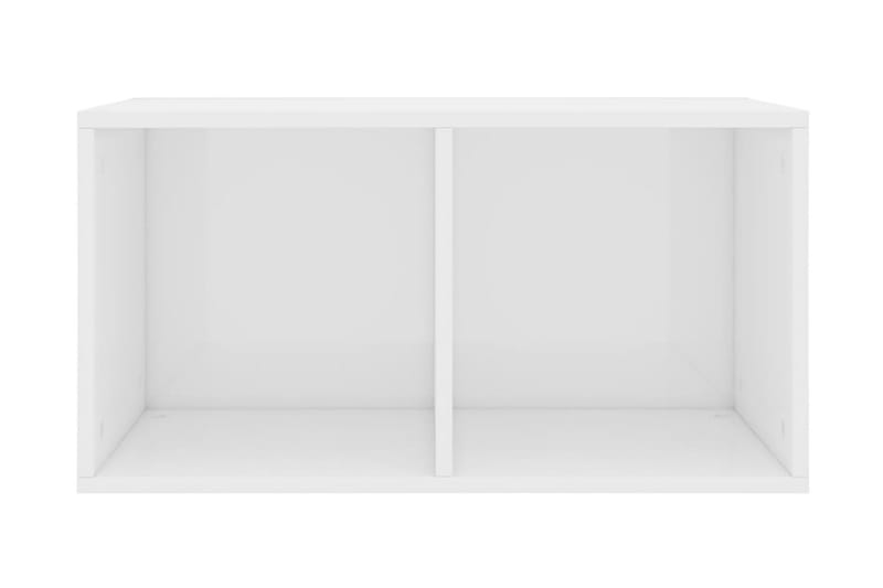 Vinylhylla högglans vit 71x34x36 cm spånskiva - Vit - Förvaring - Hylla - Bokhylla