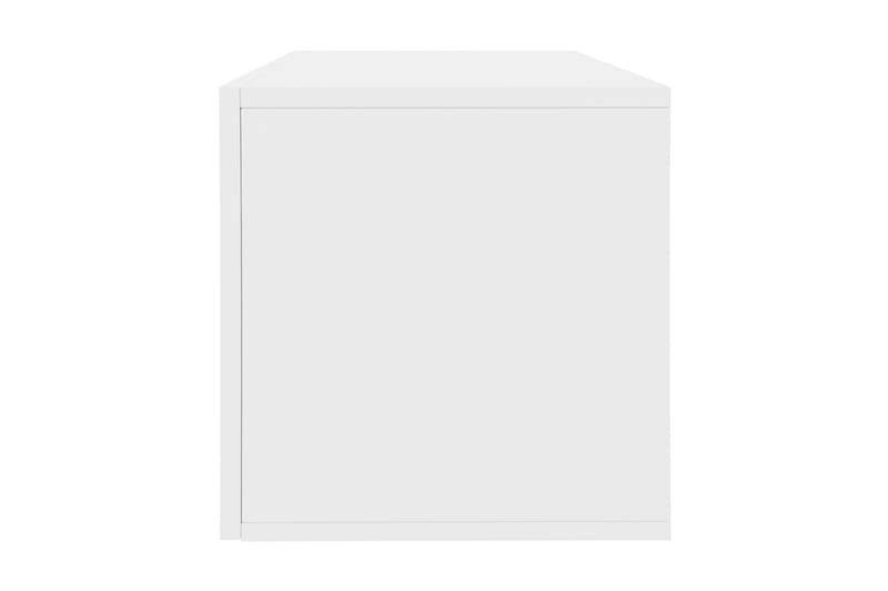 Vinylhylla högglans vit 71x34x36 cm spånskiva - Vit - Förvaring - Hylla - Bokhylla