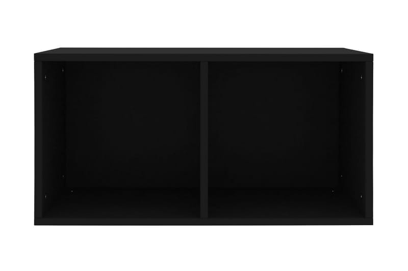 Vinylhylla svart 71x34x36 cm spånskiva - Svart - Förvaring - Hylla - Bokhylla