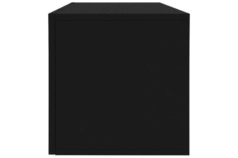 Vinylhylla svart 71x34x36 cm spånskiva - Svart - Förvaring - Hylla - Bokhylla