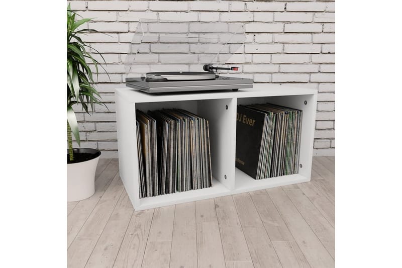 Vinylhylla vit 71x34x36 cm spånskiva - Vit - Förvaring - Hylla - Bokhylla