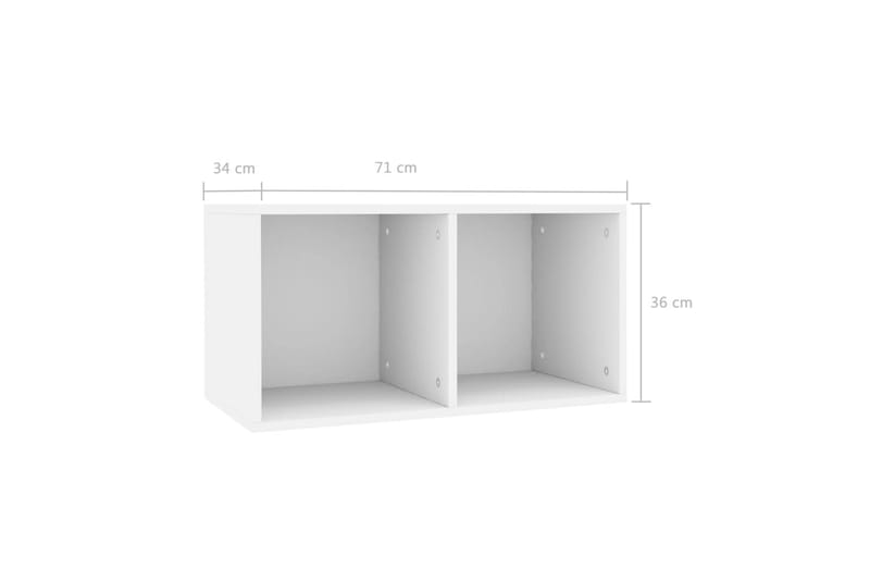 Vinylhylla vit 71x34x36 cm spånskiva - Vit - Förvaring - Hylla - Bokhylla