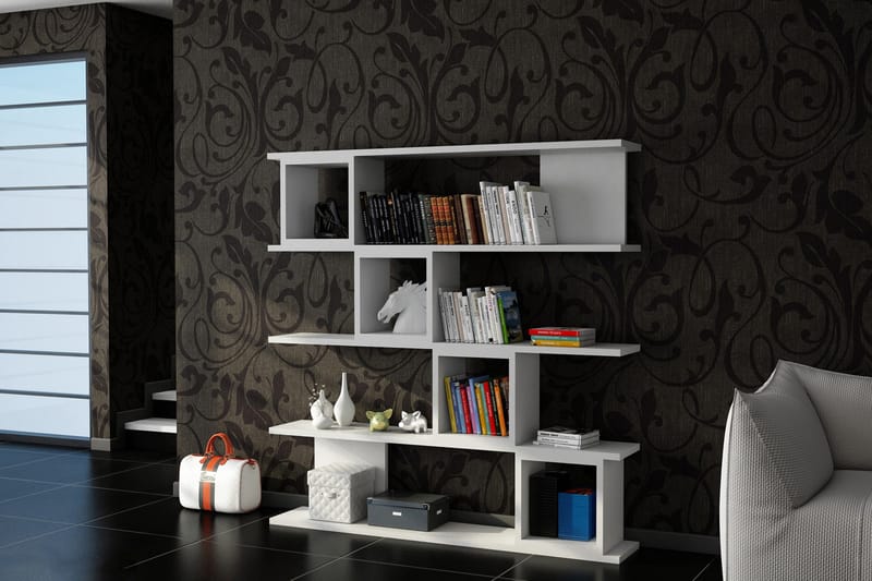 Windlar Vägghylla - Vit - Förvaring - Hylla - Bokhylla