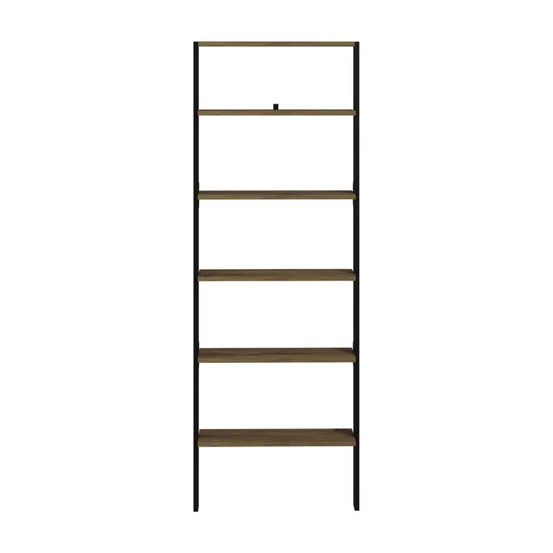 Branik Bokhylla 61x180x25 cm - Antracit och antik valnöt - Förvaring - Hylla - Bokhylla