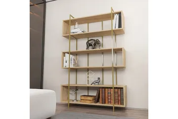 Bruti Bokhylla 120 cm i Ek - Brun|Gul - Förvaring - Hylla - Bokhylla
