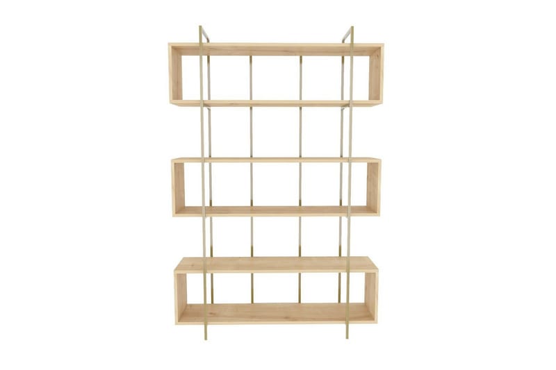 Bruti Bokhylla 120 cm i Ek - Brun|Gul - Förvaring - Hylla - Bokhylla