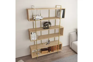 Bruti Bokhylla 120 cm i Ek - Brun|Gul - Förvaring - Hylla - Bokhylla