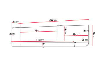 Buhan Vägghylla 120 cm - Beige - Förvaring - Hylla - Vägghylla