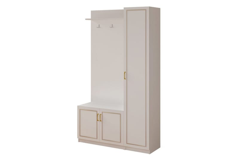 Caeton Hyllsystem 200 cm, Matt Vit