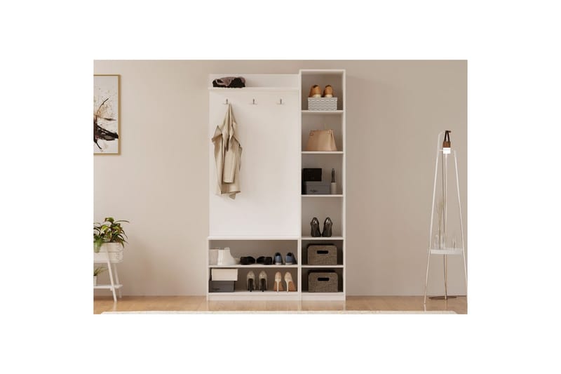 Caeton Hyllsystem 200 cm - Matt Vit - Förvaring - Hylla - Hyllsystem