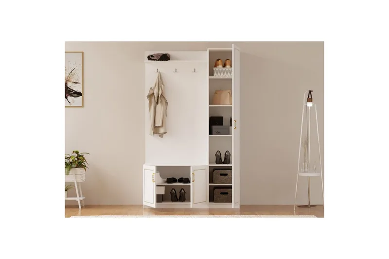 Caeton Hyllsystem 200 cm - Matt Vit - Förvaring - Hylla - Hyllsystem