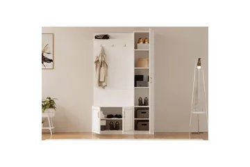 Caeton Hyllsystem 200 cm - Matt Vit - Förvaring - Skåp - Förvaringsskåp