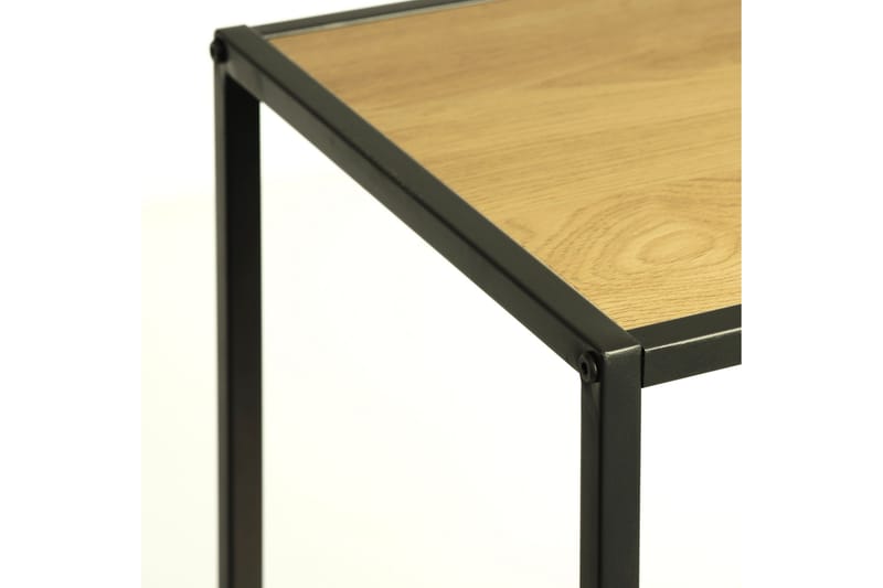 Cytis Industriell Bokhylla 80 cm i Metall med Träskiva - Svart - Förvaring - Hylla - Bokhylla
