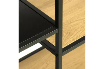 Cytis Industriell Bokhylla 80 cm i Metall med Träskiva - Svart - Förvaring - Hylla - Bokhylla