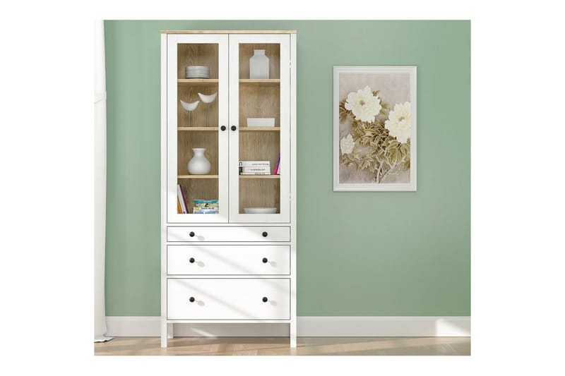 Elvan Bokhylla 83 cm - Natur/Vit - Förvaring - Hylla - Bokhylla