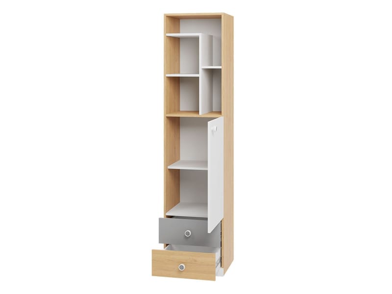 Elvaren Bokhylla 45 cm i Ek - Svart|Vit - Förvaring - Hylla - Bokhylla